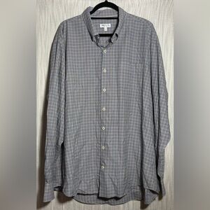 Peter Millar Blue and White Plaid Shirt